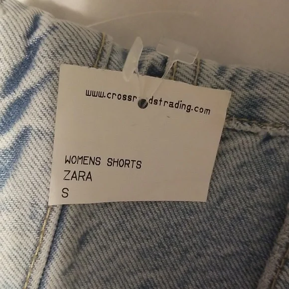 NWT Zara Denim Shorts Women's Size 4 Color Light Blue - Picture 7 of 10